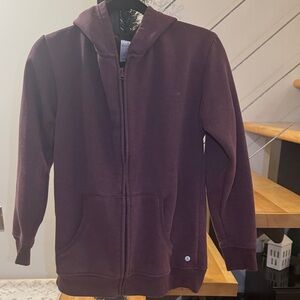 Maroon Zip-Up Hoodie